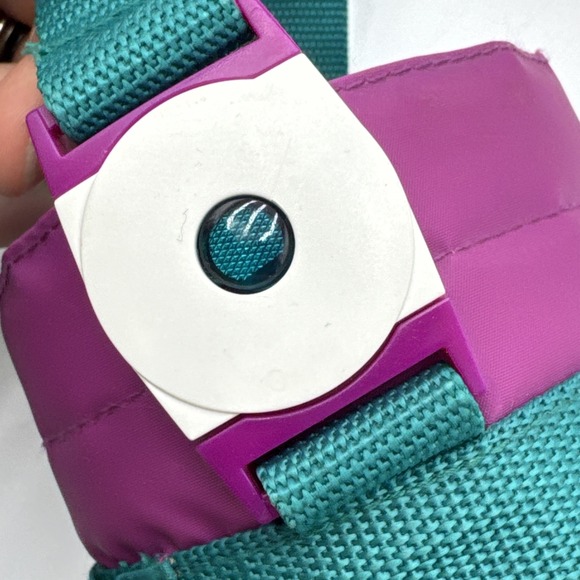 Vtg Tupperware #2414B-4 Thirst Quake 30oz Purple Drink Tumbler Lid Bag Holder - Picture 11 of 14